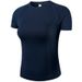 Yoga Clothes Women's Short-sleeved Tops Tights Elastic Quick-drying Breathable T-shirt Professional Pilates Fitness Running Training_ecoleips.com