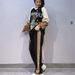 Retro plus Size Tracksuit Set for Women Contrast-Color Long Sleeve Hoodie And Pants with Rhinestone Details Vintage Streetwear XL-XXL_ecoleips.com