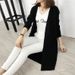 Autumn Winter New Knitted Mid-Length Cardigan Korean Style Large Pocket Shawl Loose Plus Size Sweater Women Coat_ecoleips.com