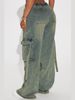 Y2K Cargo Jeans – Baggy Streetwear Denim Pants With Utility Pockets (Navy Blue, S-XL)_ecoleips.com