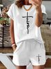 Women’s 2 Piece Outfit Set – Oversized Graphic T-Shirt And Biker Shorts Matching Set, Casual Summer Lounge Tracksuit For Daily Wear-305_ecoleips.com
