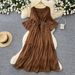 Elegant V-Neck Flutter Sleeve Wrap Waist Ruffle Hem Maxi Dress For Women – Soft & Flowy Summer Dress In Multiple Colors_ecoleips.com