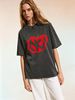 Women's Classic Washed Tee, Loose Fit Streetwear Top For Daily Outfits_ecoleips.com