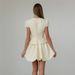 Elegant Bouffant Skirt Set – Short Sleeve Blazer & Mini Skirt (S/M/L, 3D Texture & Princess Style)_ecoleips.com