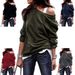 Women's Sweatshirt Autumn Winter, New Round-neck Pullover, Solid Color, Long-sleeved Sweatshirt, European And American_ecoleips.com