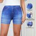 Women's Clothing Fashion Workwear Versatile Denim Hip Yoga Shorts_ecoleips.com