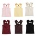 Women's Clothing Elegant Slim Fit Halter Neck Top Gold Embellished Trim Summer Women's Clothing 4 Colors For Formal & Casual For Women_ecoleips.com