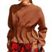 2025 European And American Cross-border Women's Clothing New Autumn And Winter Models, Fast Selling, Pleated Fringed Crew Neck Sweater_ecoleips.com