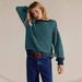 Women's Striped Knit Sweater – Loose Fit Long Sleeve Round Neck Pullover For Autumn & Winter (White/Apricot/Navy/Yellow)_ecoleips.com