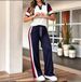 Women's Clothing Color Block Polo Neck T-Shirt And Pocket Pants Two-Piece Set Casual Spring/Summer Outfit Short Sleeve_ecoleips.com