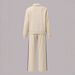Women's Clothing High Waisted Wide Leg Pants Set Zip Up Jacket Autumn Trendy Two Piece Outfit Regular Size Polyester_ecoleips.com
