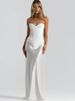JULISSA MO Patchwork Sexy Strapless Satin Women Maxi Dress Coffee Backless High Waist Dress Winter Slim Elegant Party Club Dress_ecoleips.com