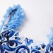 Women's One Piece Swimsuit Backless Appliqué Porcelain Print Blue White Swimwear For Vacation And Summer_ecoleips.com