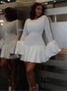 Autumn Long Sleeve Ruffles Mini Dress Women's New Fashion O Ncek Elegant Bodycon Casual Dresses For Women Robe Femme Vestidos_ecoleips.com