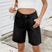 Women's Clothing Washed Straight Casual Edge Denim Shorts Women's Trend_ecoleips.com