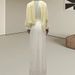 Elegant Women's Sequined Maxi Dress Autumn Dubai Style Round Neck Long Sleeve With Belt Middle East Fashion_ecoleips.com