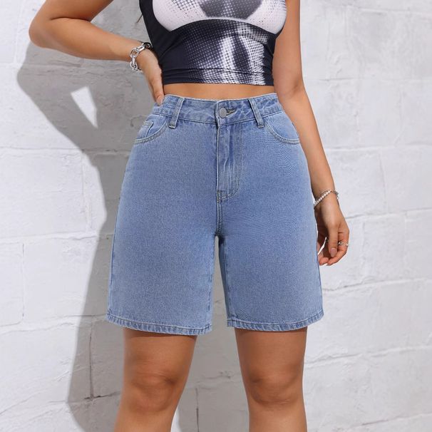 Women’s Clothing Summer New High Waist Straight Casual Three Quarter Pants_ecoleips.com