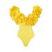 Women's 3D Floral One Piece Swimsuit European American Style Casual Swimwear For Beach Vacation_ecoleips.com
