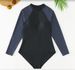 Aria Basics European And American Foreign Trade Cross-border Floral One-piece Sun-protective Women's Swimsuit, Diving Suit,_ecoleips.com