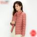 Women's Lightweight Short Down Jacket With Stand Collar, 90% White Duck Down Filling, Slim Fit Casual Coat For All Seasons_ecoleips.com