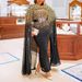 Elegant Embroidered Cape Gown With High Waist & Long Train – Perfect For Winter Formal Events (S-XXL)_ecoleips.com