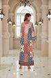 New Middle East Ethnic Style V-Neck Long Sleeve Printed Dress, Loose Fit Maxi Dress For Women, Fashionable And Comfortable_ecoleips.com