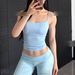 Latte Girl Women's Padded Tank Top Solid Color Versatile Inner Wear Beautiful Back Sports Yoga Vest_ecoleips.com