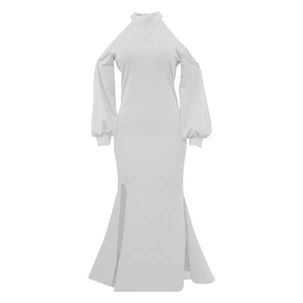 European And American Foreign Trade Women's Evening Gown Dress, High-waisted Halter Neck Off-shoulder Sexy_ecoleips.com