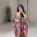 Women's Clothing Printed Kaftan Robe Evening Dress_ecoleips.com