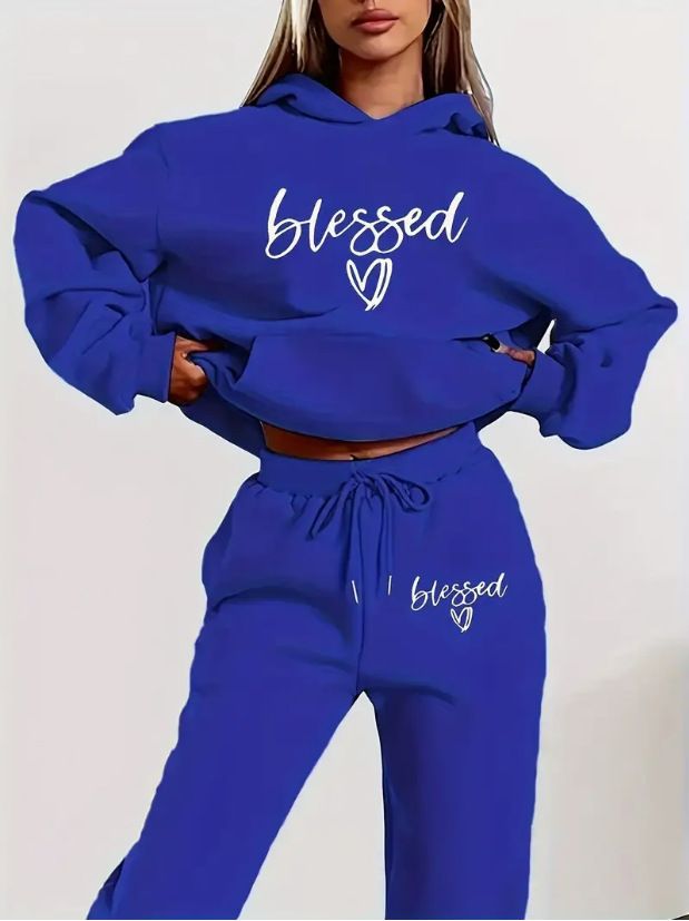 Women's Clothing Autumn And Winter Women's Clothing Printing Personality Leisure Two Piece Suit_ecoleips.com