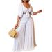 European American Plus Size Women's Clothing 2024 Summer New Fashionable Elegant Top And Wide-Leg Pants Two-Piece Export_ecoleips.com