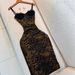 Women's Leopard Print Dress Slimming Bodycon Midi with Lace Trim Sexy Elegant Style Perfect for Dates And Commuting_ecoleips.com