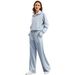 Aria Basics Aria Basics 2024 European And American Women's Two-Piece Zipper Sweatshirt Wide-Leg Sweatpants Casual Set For Women_ecoleips.com