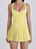 Women's Clothing Nude Sports Dress Breathable Anti-Exposure Bottoming Outdoor Running Fitness Tennis Skirt With Chest Pads_ecoleips.com