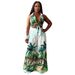 Women's Clothing Fashion Printed Sleeveless Shirt Collar Wide Leg Pants Suit_ecoleips.com