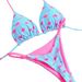European And American Style Sexy Flamingo Print Bikini Two Piece Swimsuit Women's Cross Border Swimwear Premium Ins Style_ecoleips.com