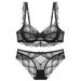 Lace Lingerie Set, Thin Feminine, French Style, Pure Desire, Push-up Bra Without Padding, High-end Feel_ecoleips.com