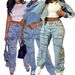 Women's Clothing Stretch Denim Fabric Trousers Fashion Three Dimensional Multi Pocket Workwear Style Clothing_ecoleips.com