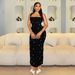 C7480 Cross-Border European And American Fashion Women's Halter Neck Rhinestone Beaded Slim Fit_ecoleips.com