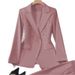 Double-Breasted Women's Blazer Spring Summer Thin Commuter Style Suit Waist-Cinching Slimming High-End Coat_ecoleips.com