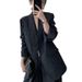 Collarless For Women 2026 Spring And Autumn New Fashion Casual Versatile Solid Color Simple Blazer Style_ecoleips.com
