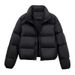 Trendy Oversized Puffer Jacket For Women – Thickened Short Coat With 3D Pattern, Streetwear Style Quilted Winter Outerwear_ecoleips.com