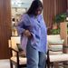 Women’s Oversized Blue Striped Long-Sleeve Shirt Summer Trendy Loose Fit Blouse, Slimming & Stylish_ecoleips.com