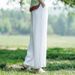 Suitable For All Seasons Cotton Women's New Style Linen Wide-Leg Summer High-Waist Slimming Straight Casual Solid Color Pants Women_ecoleips.com