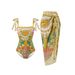 Women's Conservative One Piece Swimsuit Print Design Wire-Free Swimwear Summer Vacation Style_ecoleips.com