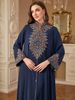 Fashion Elegant Beaded Handmade Beaded Long Skirt Light Luxury Heavy Work Abaya Women's Robe Musilin New_ecoleips.com