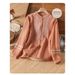 Embroidered Linen Blend Shirt – Long Sleeve Mandarin Collar Blouse (M-XXXL, 85% Cotton + Linen, Boho Embroidery, Relaxed Fit)_ecoleips.com