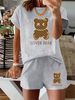 Women’s 2 Piece Outfit Set – Oversized Graphic T-Shirt And Biker Shorts Matching Set, Casual Summer Lounge Tracksuit For Daily Wear-307_ecoleips.com