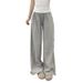 Women's High-Waisted Straight Leg Pants Quick Drying Slimming Loose Fitting American Style Workwear Casual Trousers for Summer_ecoleips.com