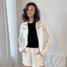 Casual Suit, Long-sleeved Zipper Lapel Top, Elastic Shorts, Striped Decorative Two-piece Set_ecoleips.com